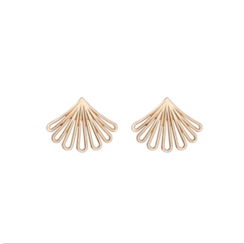 Aurate Deco Fan Earrings